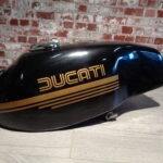 Ducati 900SS Black & Gold Gas Tank Desmo Bevel